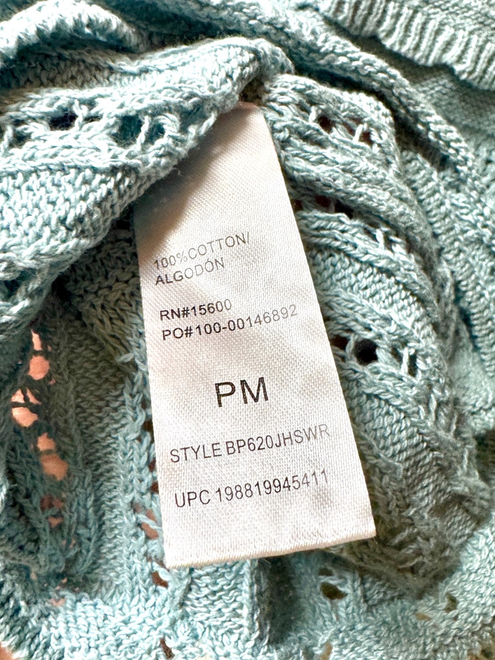 Democracy Light Blue Knit Ruffle Sweater - Picture 4 of 8